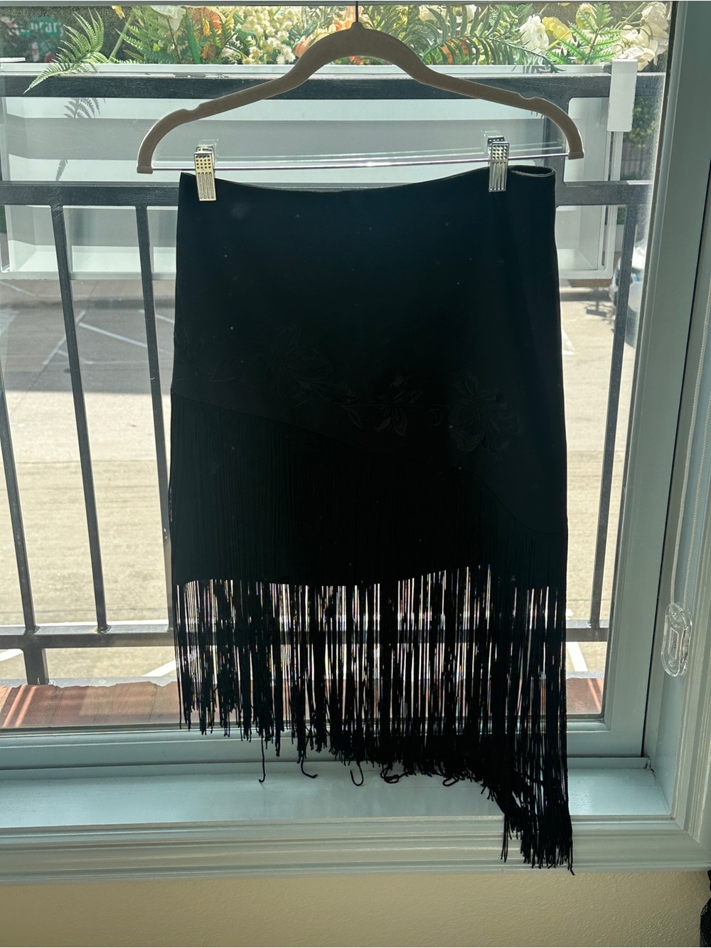 Cache vintage fringe asymmetrical skirt - Picture 6 of 8